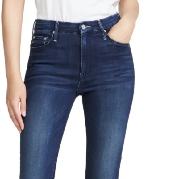 MOTHER High Waisted Looker Ankle Fray Jeans in Tongue and Chic Size 25 - Picture 6 of 15